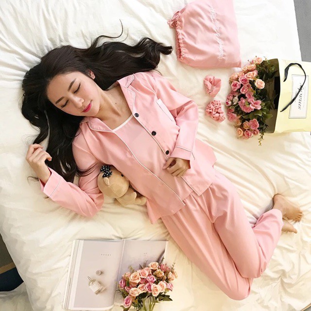 [SIÊU RẺ] Set đồ ngủ pijama đồ ngủ dài tay đồ ngủ hai dây - (hàng loại A) | BigBuy360 - bigbuy360.vn