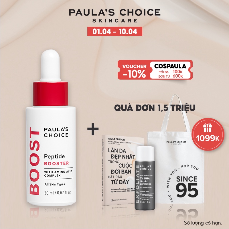 Tinh chất phục hồi làm khỏe và săn chắc da Peptide Paula's Choice Peptide Booster 20ml 9550