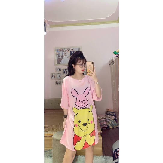 [SẴN] ĐẦM NGỦ CHẤT LỤA SATIN - LATIN HÀNG CHIN HOẠ TIẾT HOẠT HÌNH DỄ THƯƠNG🥰 | BigBuy360 - bigbuy360.vn