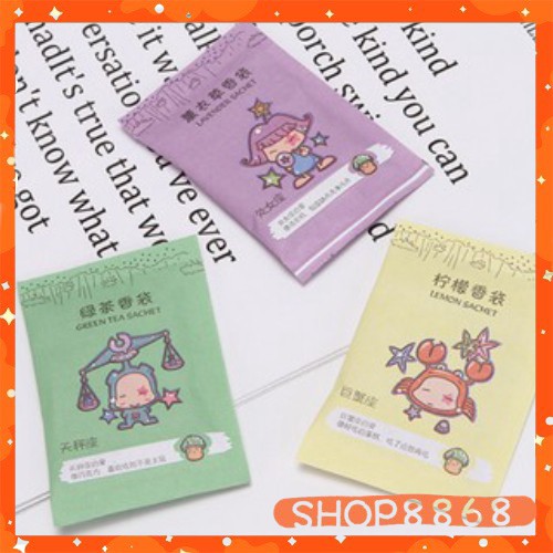 Túi thơm chống mốc mini hoàng đạo và hoa -shop8868 (mùi ngẫu nhiên)