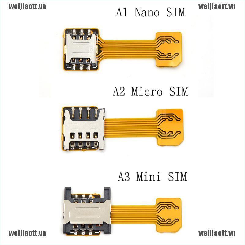 Thẻ adapter mở rộng 2 SIM micro nano thẻ SD Android