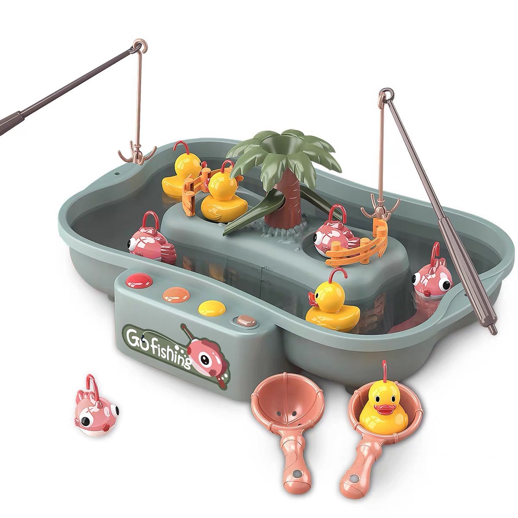 Đồ chơi câu cá Go fishing cao cấp có nhạc và đảo riêng cho bé đi câu
