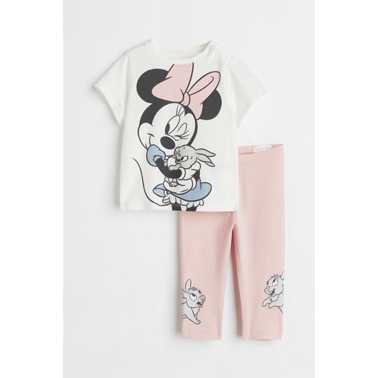 Bộ mickey quần hồng dài vợt sale