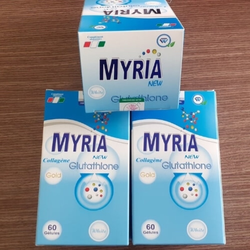 Viên Uống Trắng Da MYRIA - Viên Uống Glutathione 1000mg, Collagen, Vitamin C Nhập Khẩu Pháp