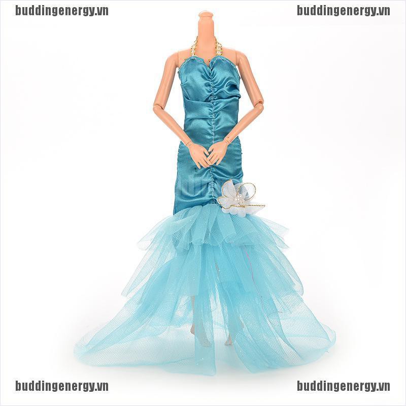 1 chiếc đầm hoa đuôi cá handmade thời trang dành cho búp bê Barbie