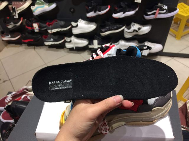 (Ảnh thật) Giày đế tách Balen trips xanh đỏ size nữ