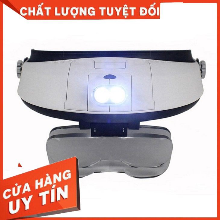 Kính lúp đeo đầu kèm đèn Led tiện ích, độ chính xác cao V2 81001-G