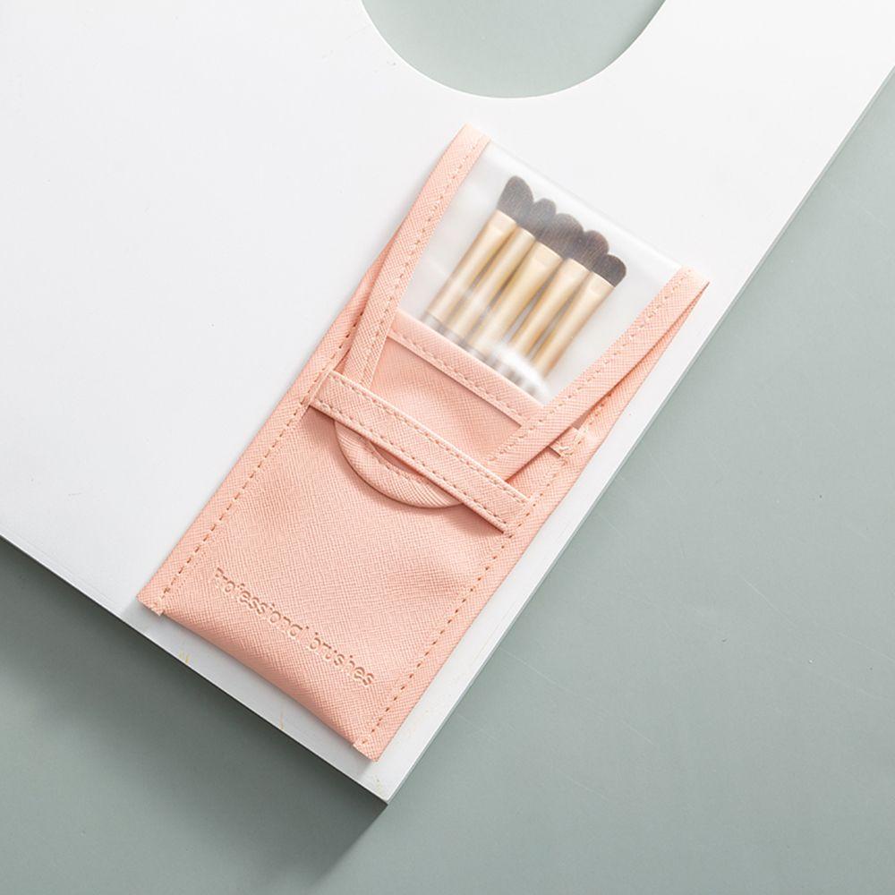 SOMEDAYZL Túi Đựng Cọ Trang Điểm Bằng Da Pu Màu Trơn Phong Cách Vintage