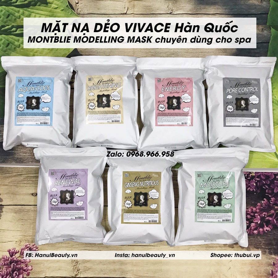 1KG Bột mặt nạ dẻo spa MONTBLIE Vivace Modeling Mask Hàn Quốc