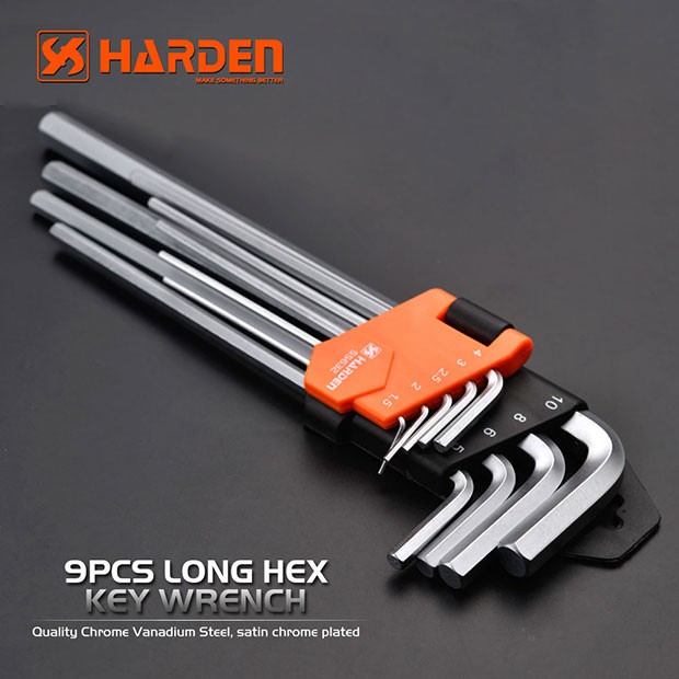 Bộ Lục Giác 09 Chi Tiết HARDEN 540607 Loại Dài, Hàng Chính Hãng