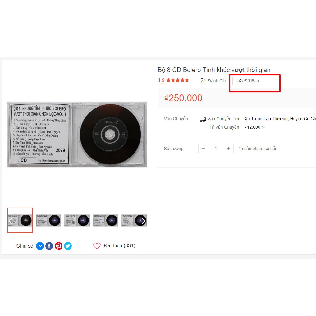 Bộ 8 CD Bolero Tình khúc vượt thời gian như hình