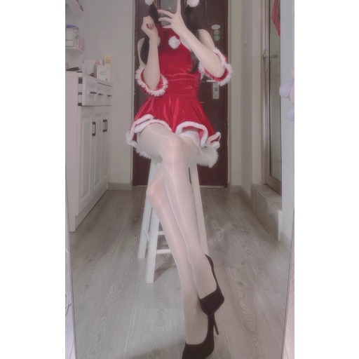 FULL BỘ VÁY ĐỎ COSPLAY JINGLE BELL MÙA NOEL GIÁNG SINH QUYẾN RŨ GỢI CẢM