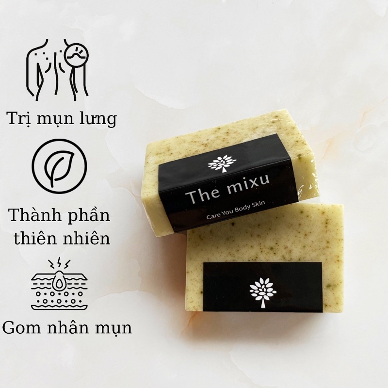 Xà phòng tắm giảm mụn lưng, nang lông Soap Handmade The Mixu