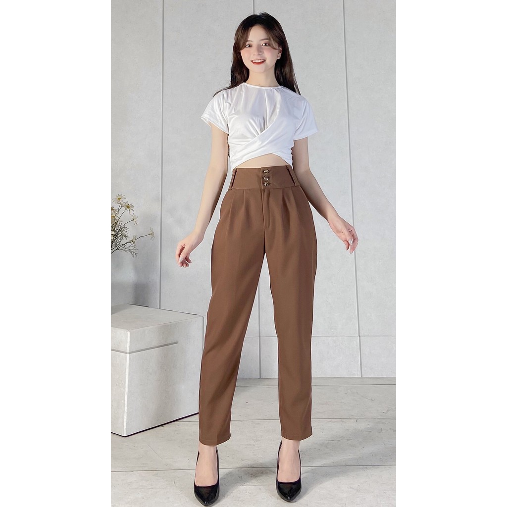 [Mã FAMARAL1 giảm 10K đơn 50K] QUẦN TÂY CẠP CAO BẢN TO BIG SIZE