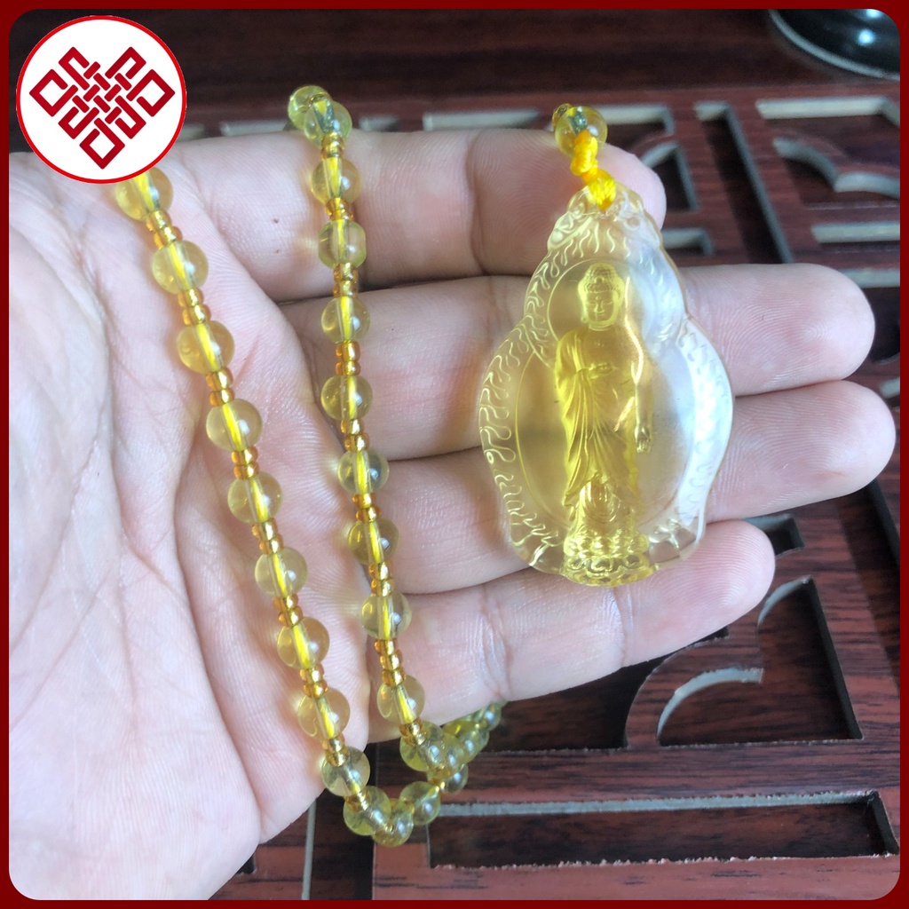 Dây Mặt Phật Đeo Cổ Bằng Lưu Ly