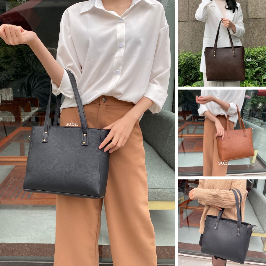 Túi xách công sở đeo chéo dáng basic da mềm vintage Mory bag 133 soba