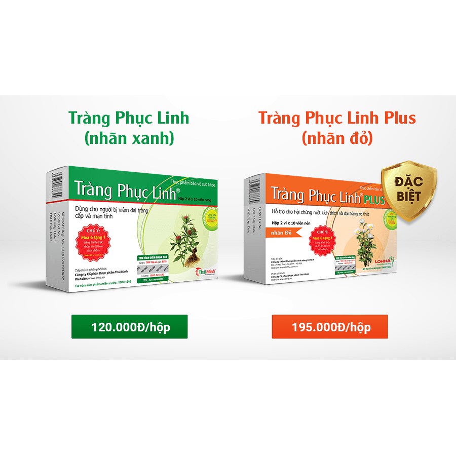 TRÀNG PHỤC LINH- HỖ TRỢ GIẢM HỘI CHỨNG RUỘT KÍCH THÍCH, CO THẮT ĐẠI TRỰC TRÀNG