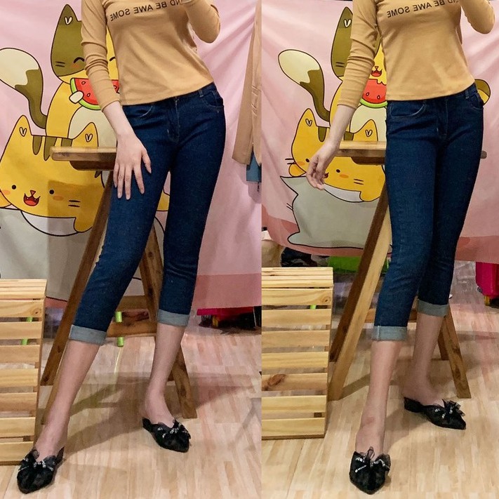 QUẦN JEAN SIZE ĐẠI LỬNG 9 TẤC TƯA LAI CO DÃN