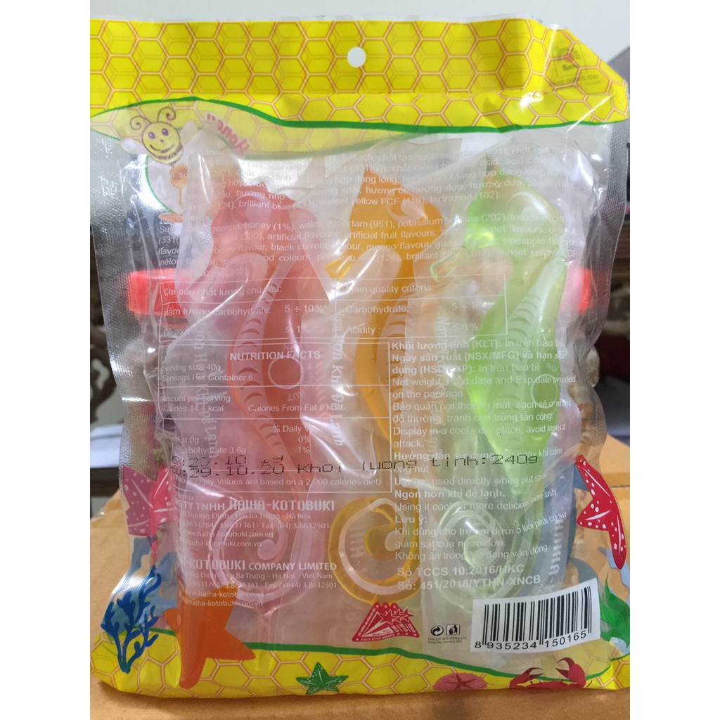 KẸO JELLY THẠCH MẬT ONG NEMO HẢI HÀ GÓI 240G