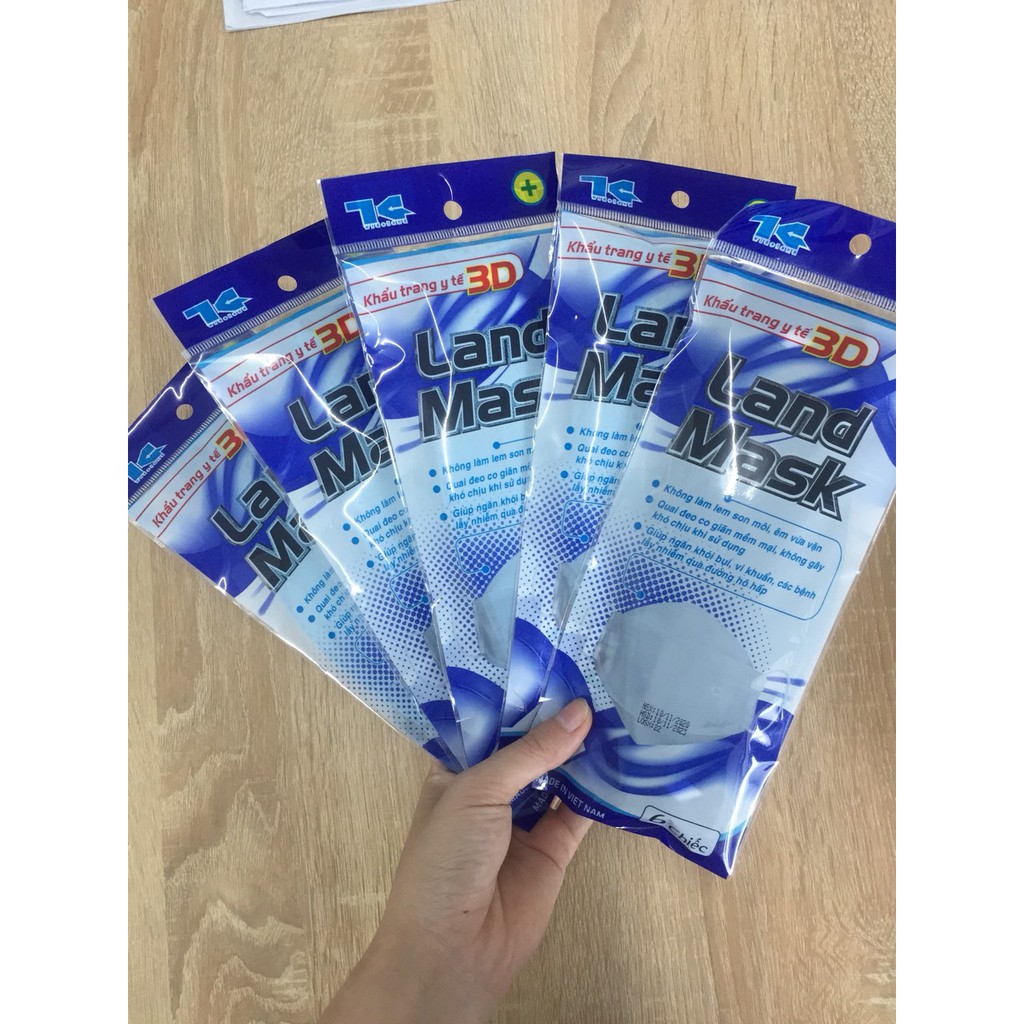 1 Chiếc Khẩu trang 3D Land Mask 4 lớp kháng khuẩn Hàn Quốc chính hãng