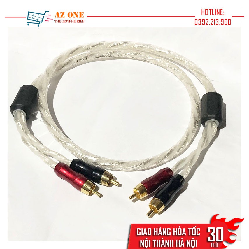 Dây Âm Thanh AV 2 Ra 2 Liton USA Chuẩn Chất Âm Lõi Đồng Pha Mạ Bạc Chống Nhiễu Cao Cấp