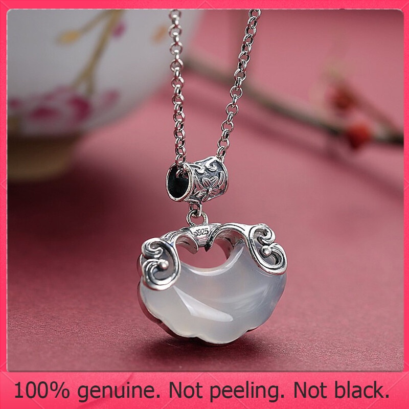 Rl-koi Mặt Vòng cổ Đá Pha Lê Đá Ngọc Bích nghi ngờ Đám Mây Cổ Điển May Mắn Tăng May Mắn off evil spirits Cải Thiện May Mắn Cho Nữ