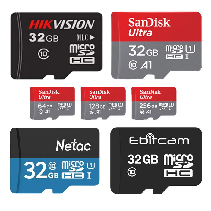 Thẻ Nhớ Camera 32gb 64gb 128gb Hikvision/Netac/Ebitcam/San.Disk