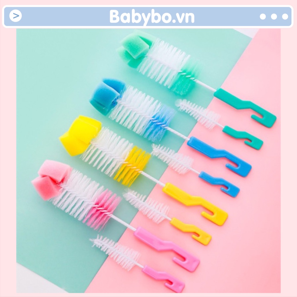 Bộ cọ rửa bình sữa và núm ti MoonBaby 2 chi tiết giá rẻ cho bé