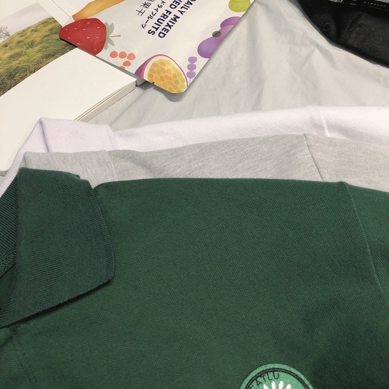 Áo Polo Nam Nữ Form Rộng Chất Thun Mềm Mát Phong Cách In Bông TRắng Thời Thượng  Hợp Thời Trang  Kịp Xu Hướng TTQ0339