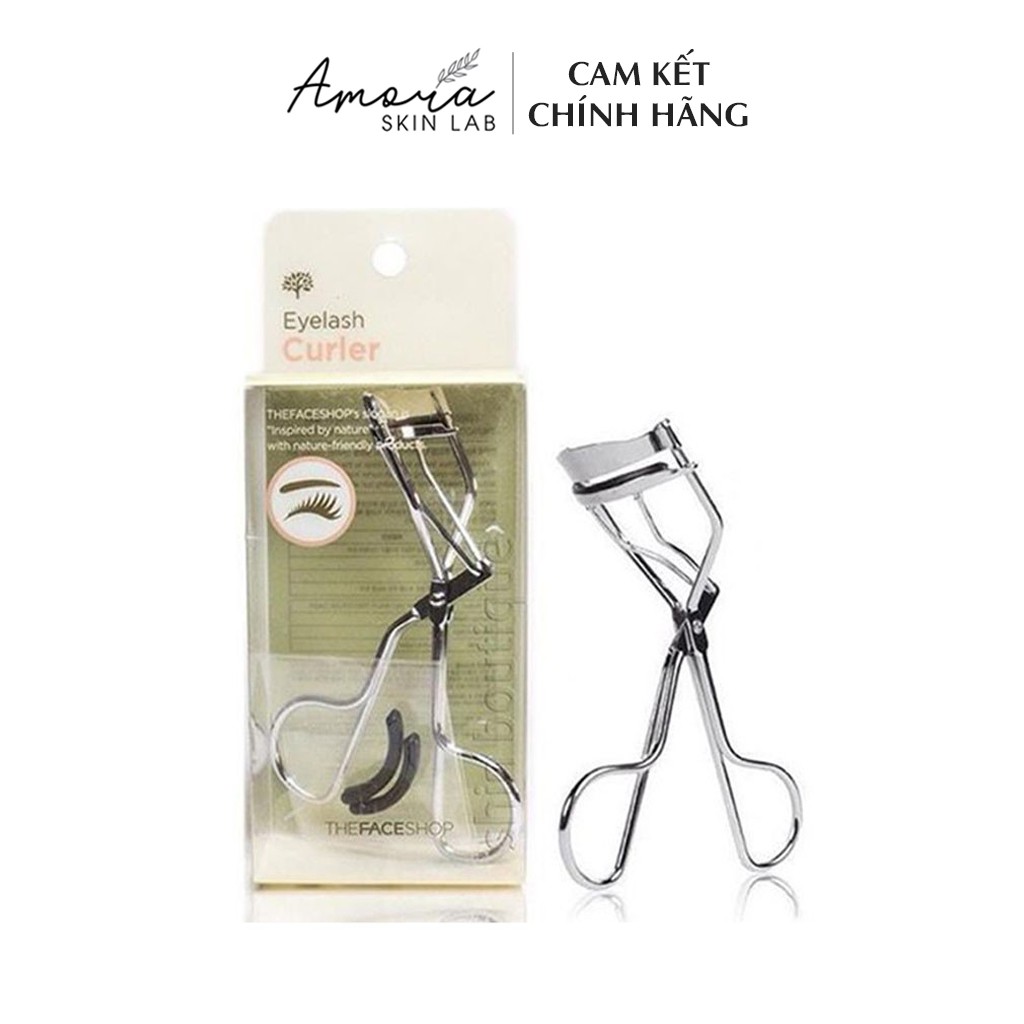 Kẹp bấm mi The Face Shop Eyelash Curler TFS Hàn Quốc siêu cong kèm 2 đế thay thế - Amora Skinlab