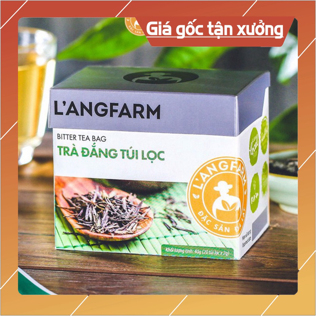 Trà đắng túi lọc L'angfarm hộp 20 tép Được chế biến từ nguyên liệu tự nhiên, hương vị thơm ngon.