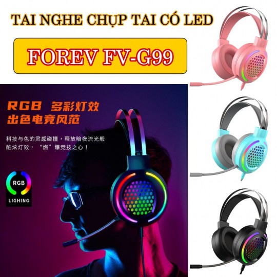 Tai Nghe Chụp Tai Headphone FV-G99 Có Led