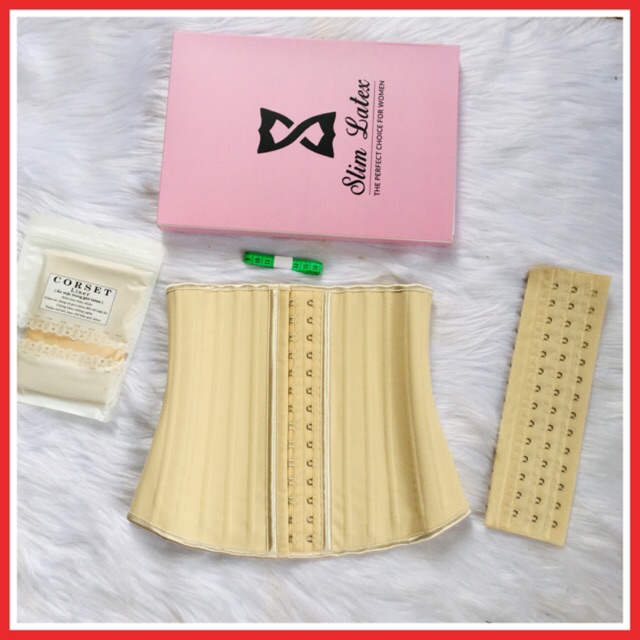 [KÈM NỐI SIZE] Đai Nịt Bụng Latex 25 xương + Áo lót Liner