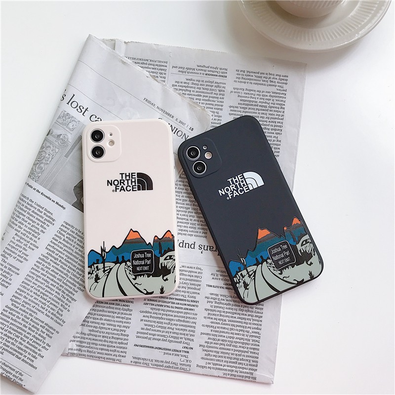 Ốp điện thoại silicon in The North Face cho iPhone 12 pro max 12 mini 6 6s 7 8 plus se 2020 x xs max xr 11 pro max