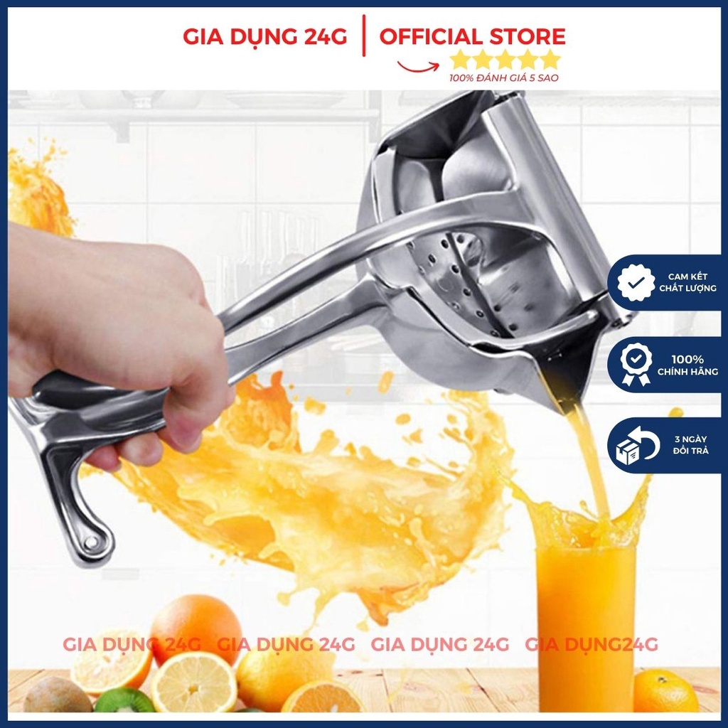 Dụng cụ ép hoa quả trái cây, Máy vắt cam, chanh ép nước rau củ cầm tay bằng nhôm siêu bền chống gỉ sét