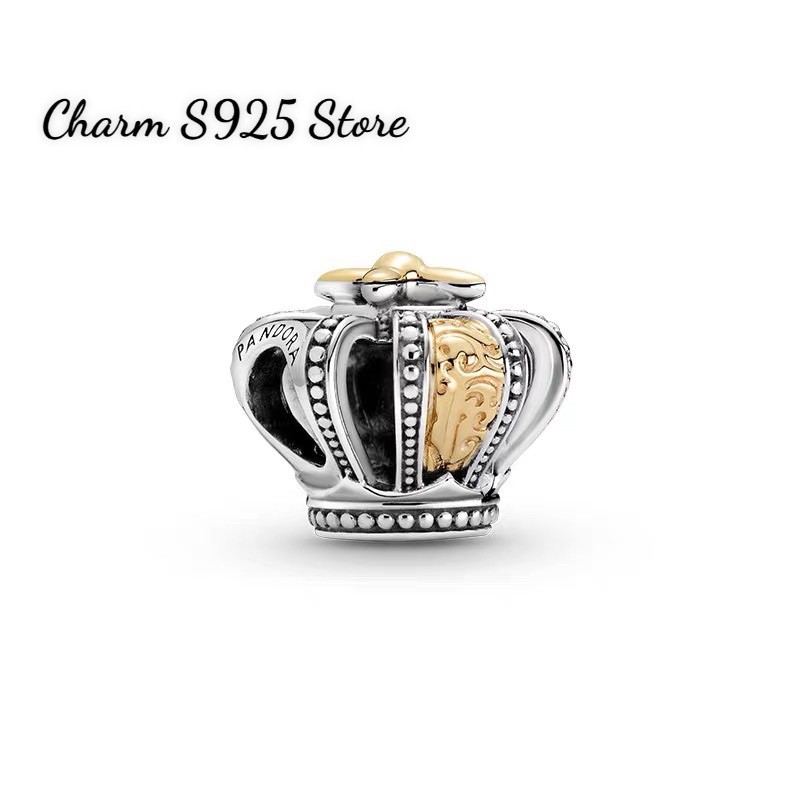 charm Pan vương miện vàng trắng bạc s925 cao cấp