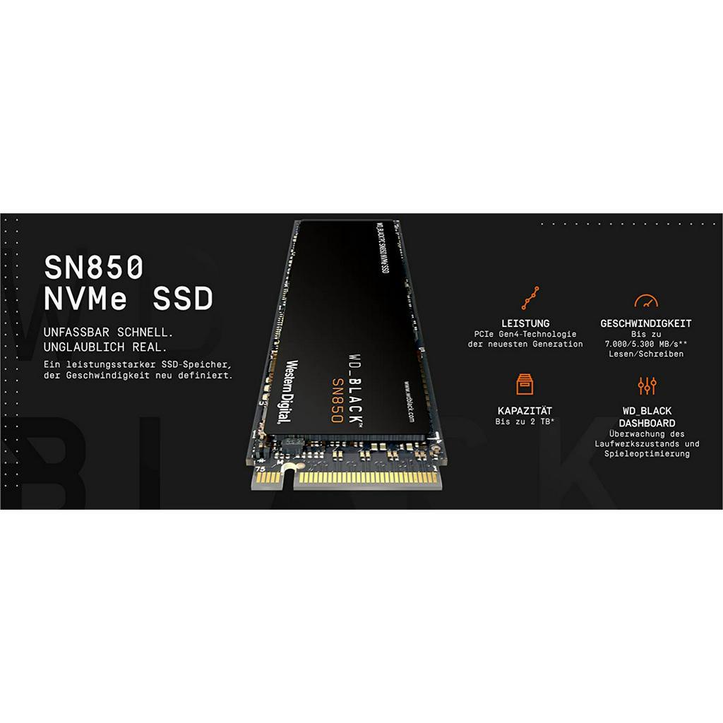 Ổ Cứng SSD Western Digital Black SN850 M2 PCIe 4.0 500GB / 1TB / 2TB -Mới 100%, full box, Bảo hành 5 năm