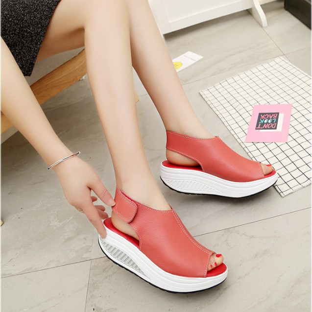 Giày sandal cao gót phong cách gladiator giản dị cỡ lớn cho nữ