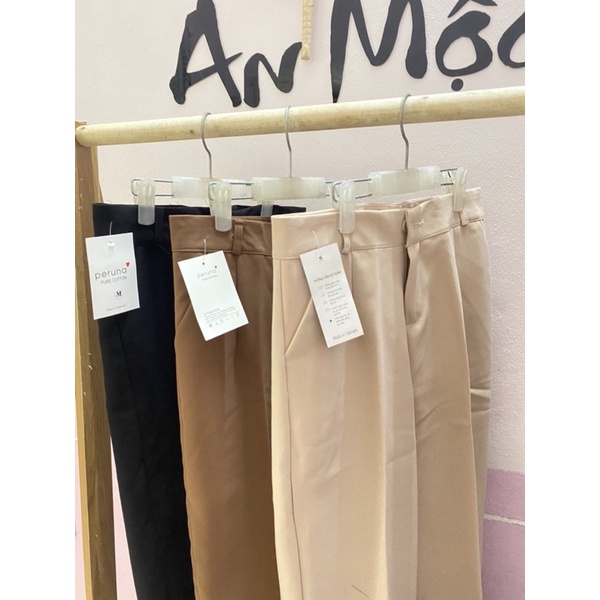 [Mã 44FASHIONSALE66 giảm 10K đơn 50K] [AN MỘC] Quần tây ống rộng cạp cao tôn dáng cho nữ