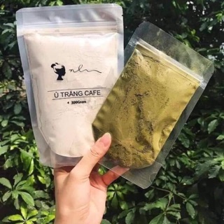 Combo ủ trắng cafe 300gram + bột trà xanh 100gram