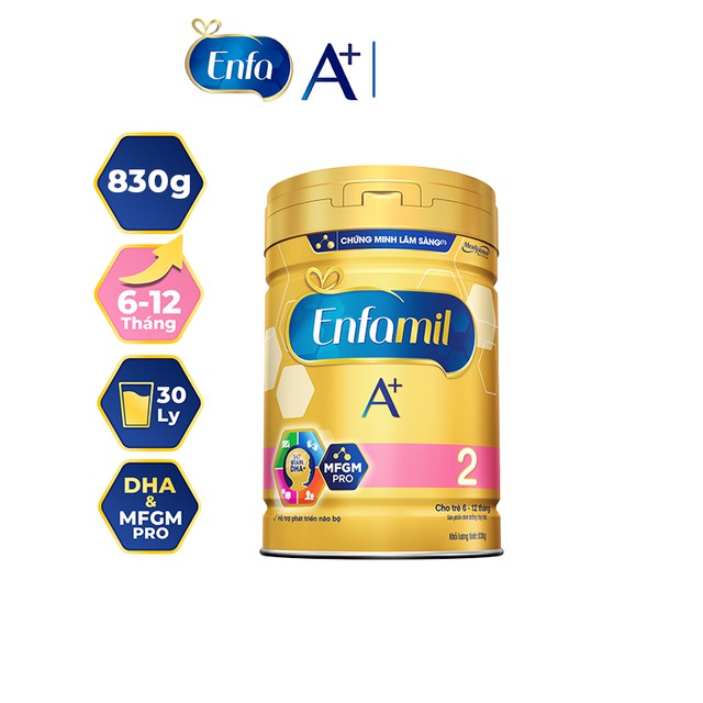 Sữa bột Enfamil A+ 2 Lon 400g_870g _Duchuymilk