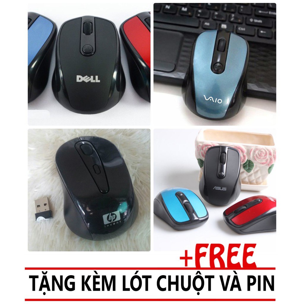 CHUỘT KHÔNG DÂY AUTO LED 4D CAO CẤP  + TẶNG KÈM LÓT CHUỘT VÀ PIN