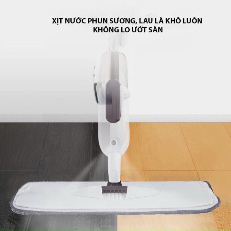 Cây chổi lau nhà phun sương cao cấp xoay 360 độ