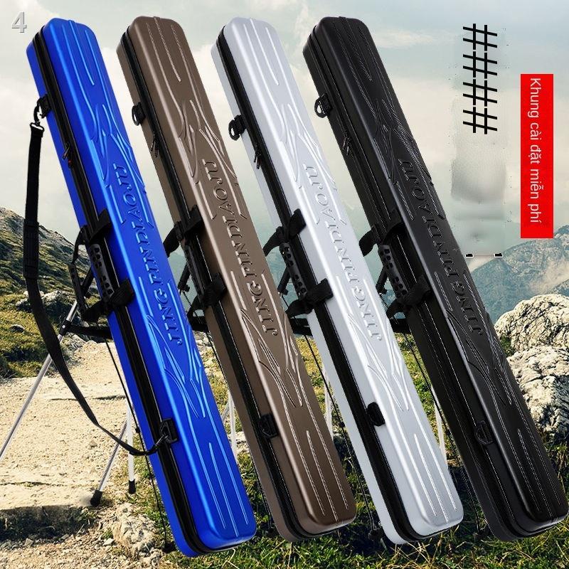 ✿▦❡Hợp kim mới túi đựng cần câu cá vỏ cứng Túi đựng cần câu 1,25 mét dung tích lớn túi đựng cá giá đặc biệt Túi Luya túi