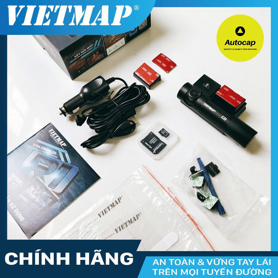 Camera hành trình ô tô VIETMAP R1 ghi hình trước sau, có hồng ngoại, màn cảm ứng Wifi GPS cảnh bảo tốc độ - KM thẻ nhớ | BigBuy360 - bigbuy360.vn