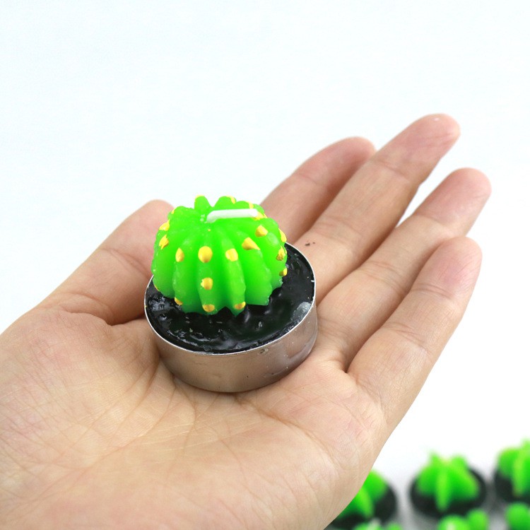 Nến trang trí hình xương rồng phụ kiện trang trí phòng phong cách Hàn Quốc