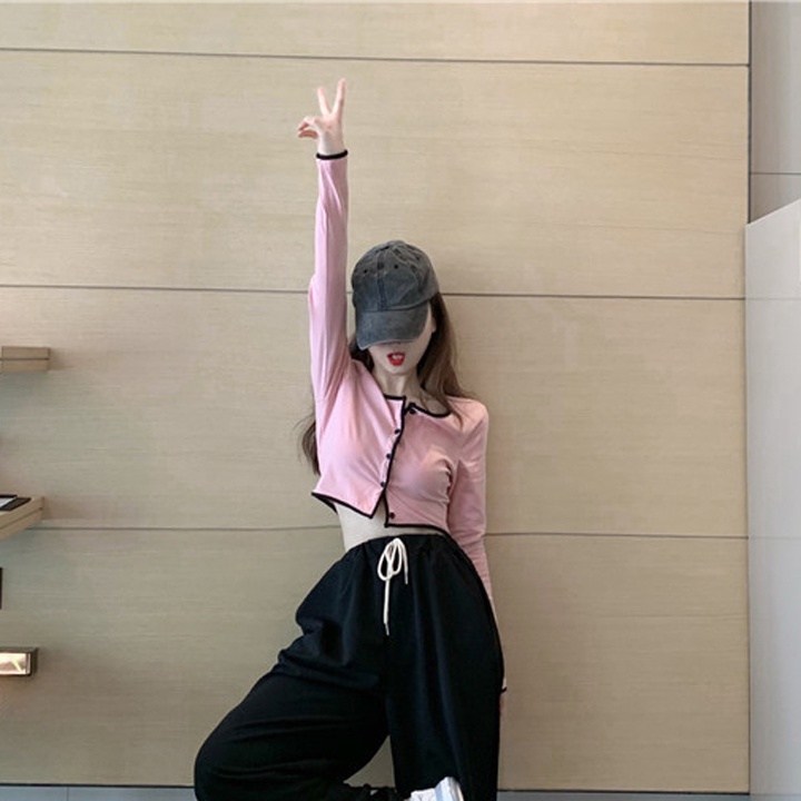 Áo croptop nữ tay dài bigsize 55-90kg kimfashion, Croptop bigsize phong cách Hàn Quốc At09-1