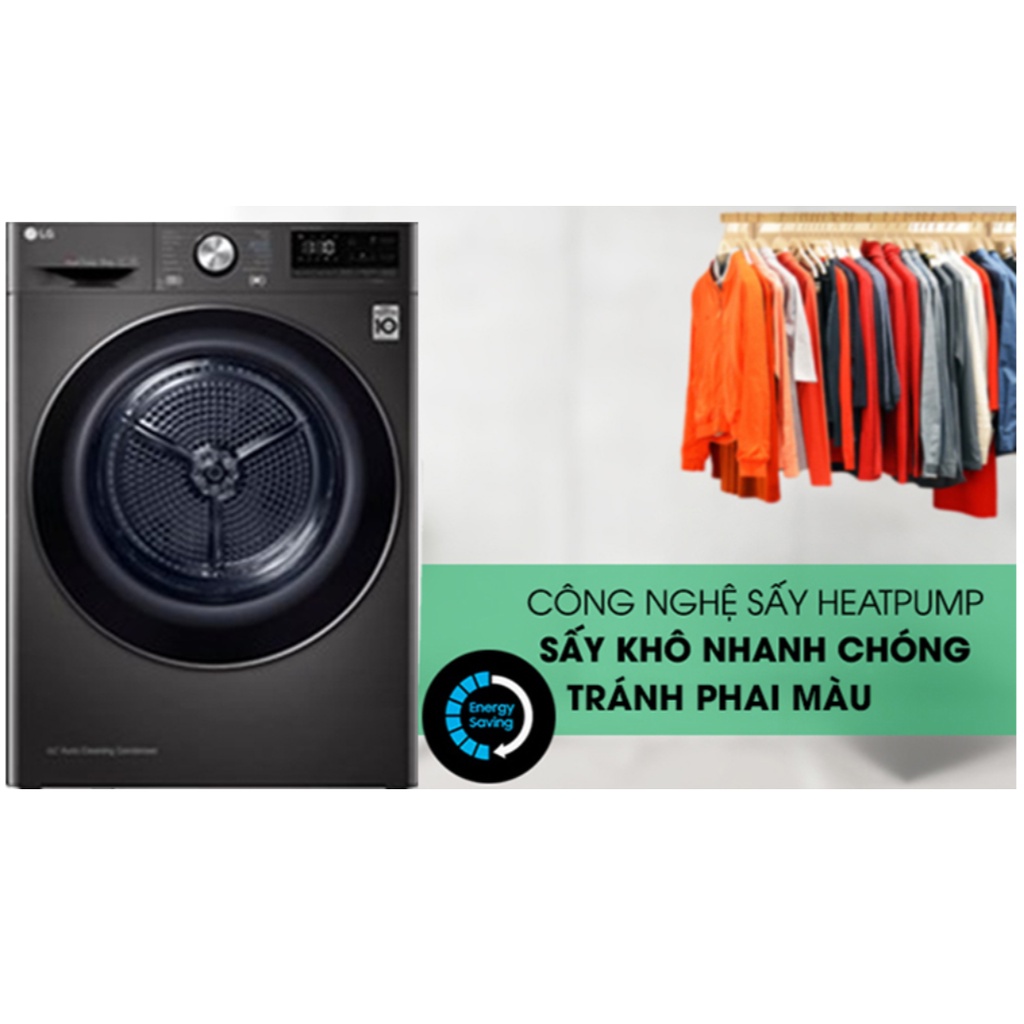 Máy sấy bơm nhiệt LG 9 Kg DVHP09B