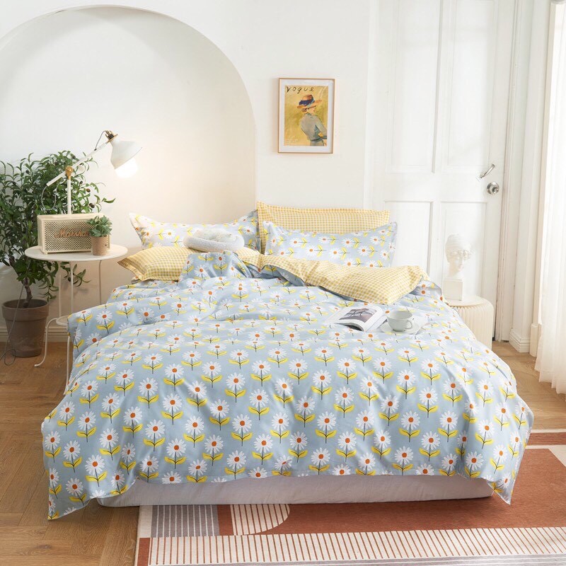 Bộ chăn ga gối sét hè Cotton Poly M2T Bedding nhập khẩu Hàn Quốc - Xả kho miễn phí bo chun drap ga giường | BigBuy360 - bigbuy360.vn