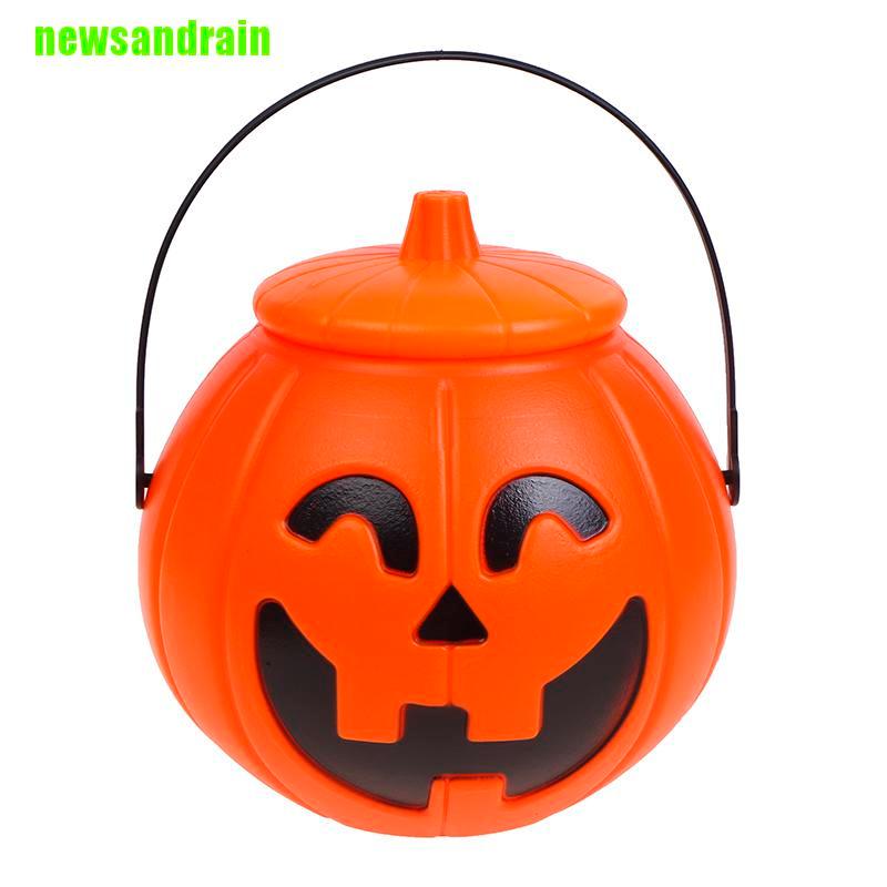 Xô Nhựa Hình Quả Bí Ngô Trang Trí Halloween